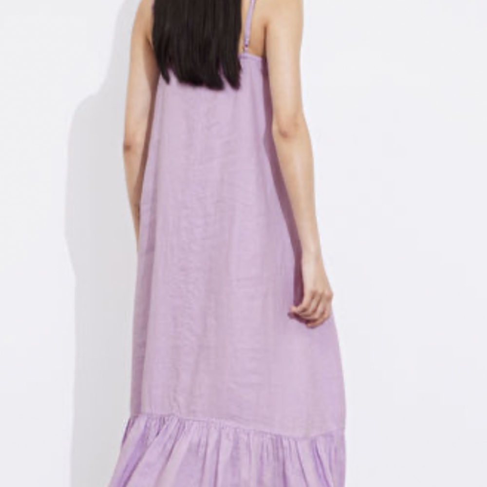 & Other Stories - Strappy Linen Midi Dress - Lilac